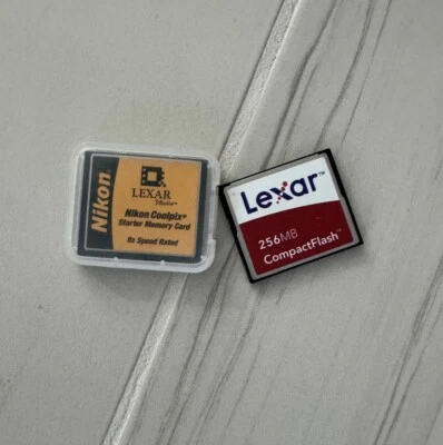Lexar Media 256MB & 16MB Compact Flash Memory Card 8x Speed Old Digital Camera - Image 1 of 2
