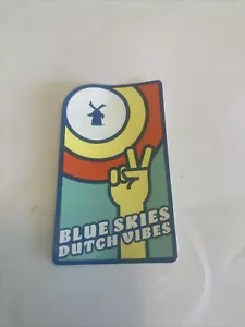 Blue Skies Dutch Vibes Peace Sign Sun Dutch Bros Coffee Sticker 2020 June - Picture 1 of 2
