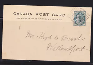 CANADA POSTAL CARD P-17 1901 squared circle St Ann's ON not recorded RF 50 - Picture 1 of 3
