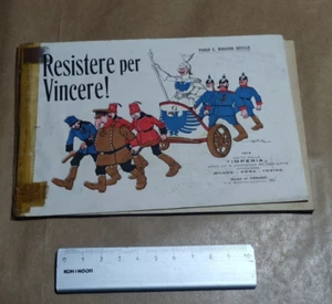 Resistere per Vincere 1918 Illustrazioni propaganda Satirico ww1 BB1 - Picture 1 of 10