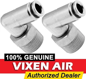 3/8"NPT MALE TO PUSH TO CONNECT PTC 1/4"OD HOSE SWIVEL ELBOW FITTING 2PK VXA2324 - Picture 1 of 2