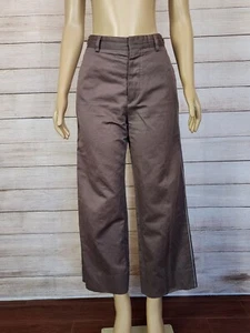 LOUIS VUITTON Women Autentic Brown Pants Cotton Linen Size 44 - Picture 1 of 10