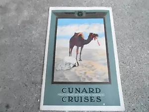 #MISC-3202 - 1920s/1930s CUNARD CRUISE LINES view book MEDITERRANEAN EGYPT - Imagen 1 de 1