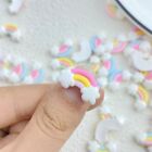 30Pcs DIY Colorful Rainbow Flat Back Manicure Parts New Hair Bows Accessorie