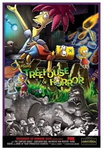 Treehouse of Horror XXVI Sideshow Bob Homer Godzilla Halloween Bellas Artes Giclée - Imagen 1 de 1