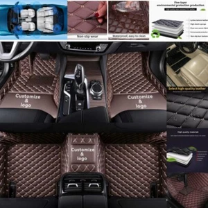 For Chrysler Custom Car Floor Mats Cargo Liners Auto Pads PU Leather All Weather - Imagen 1 de 38