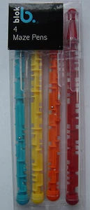  Neuheit Labyrinth Stifte, 4er Pack, Puzzle Time, gute klobige Größe, 4 helle Farben - Bild 1 von 9