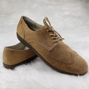 BASS Oscar II Light Brown Suede Wingtip Casual Dress Shoes Mens Size 12 M - Picture 1 of 4