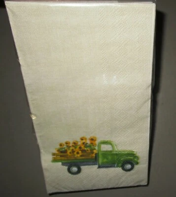 Servilletas de papel para invitados de 3 capas para camión girasol PUNCH STUDIO ~ 32 unidades Foto 1 de 2