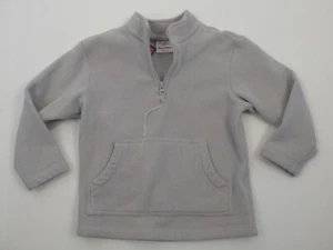 HANNA ANDERSSON Kinder Fleecejacke grau 1/4 Reißverschluss Kängurutasche Gr. 110 (5) - Bild 1 von 6