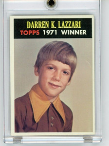 1972 Topps Baseball Card 1971 Contest Winner  Darren K. Lazzari  "VERY RARE"