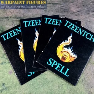4 x Tzeentch Magic 4th Edition Warhammer Fantasy Battle Spell Cards WFB - Picture 1 of 3