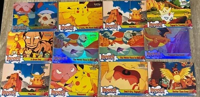 Lots 12 Cartes Topps Pikachu Vacation 1997 Carte Pokémon ANGLAIS - Photo 1/3