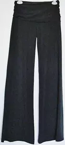 WISH Black PANTS smooth stretch Pants Flared wide gathered waistband~ Women sz 6 - Picture 1 of 2