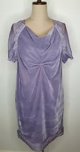 TWIN SET SIMONA BARBIERA DRESS, TIMBUCTOO, COWL NECK, PURPLE, SIZE LARGE, NEW - Bild 1 von 12