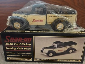 Liberty Classics Snap On 1940 Ford Pickup Locking Coin Bank - Picture 1 of 3