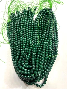 MALACHITE STONE ROUND 6MM GEMSTONE BEADS 14 INCH 1 STRANDS - Bild 1 von 5