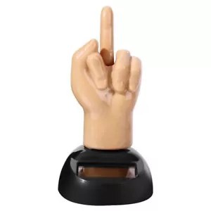 Solar Wackelfigur Mittelfinger winkend - Hand Dekoration Neuware - Bild 1 von 14
