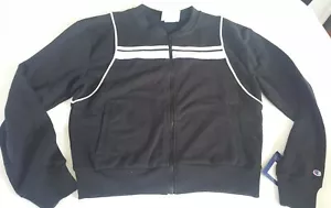Neu ohne Etikett Champion Heritage Damen kleines schwarzes Sweatshirt mit Reißverschluss Jacke S gestreift - Bild 1 von 3