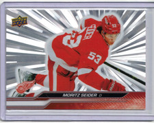 MORITZ SEIDER 23/24 2024 Upper Deck UD SILVER OUTBURST Card SP #64 Red Wings
