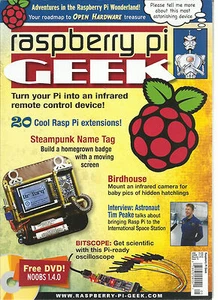 RASPBERRY Pi GEEK MAGAZINE,  MAY / JUNE, 2015   ISSUE, 10      FREE DVD INCLUDED - Imagen 1 de 1