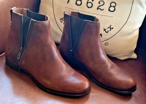 Frye Boots Carly Double Zipp Block Heel Ankle Booties SZ 9B Excellent Condition - Picture 1 of 10