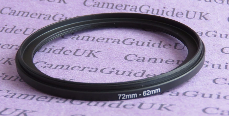 72mm to 62mm Male-Female Stepping Step Down Filter Ring Adapter 72mm-62mm  - Image 1 of 2