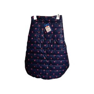 Abrigo acolchado Top Paw Dog Apparel azul marino/rosa punto talla XL - NUEVO CON ETIQUETAS - Imagen 1 de 11