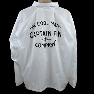 Captain Fin & Co Run of the Mill Jacke XXL weiß Windbreaker Be Cool Man Snap