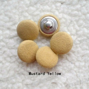Cotton Fabric Covered Dome Metal Buttons Coat Sweater 20pcs/lot 18/20/23/25/28mm - Picture 1 of 19