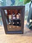Vintage Shadow Box 3D Wine Bottles Man Cave Games Room Possibly French Shabby...