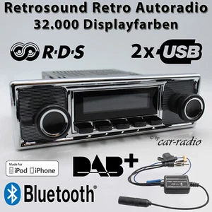 Retrosound Motor-6DAB Becker Black Design Retro Autoradio DAB+ Komplettset Radio - Bild 1 von 10