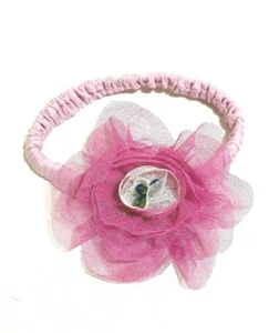 NEW Isobella & Chloe Girls Magenta Tulle Sof Elastic Baby/Toddler Girl Headband - Picture 1 of 1
