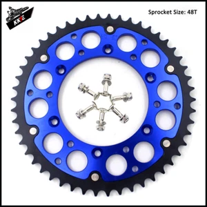 KKE Sprocket 48T Fit SUZUKI RMZ250 450 DRZ400E/SM RM125 RM250 Rear Wheel Chain - Picture 1 of 8