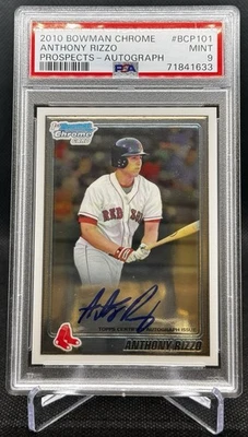 Bowman Chrome Prospects Anthony Rizzo 2010 automático #BCP101 PSA 9 Foto 1 de 2