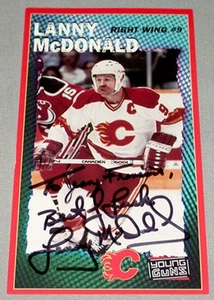 Official NHL Calgary Flames Lanny McDonald Signed 6 x 3.5 Fact Card - Bild 1 von 2