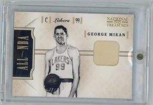 2011 National Treasures George Mikan /25 Game Worn Relic #1 LAKERS HOF N127 - Bild 1 von 3