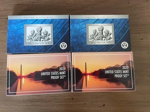 Lot of 4 US Mint Proof Sets – 2 × 2021 (7-coin) + 2 × 2022 (10-coin) - Picture 1 of 2
