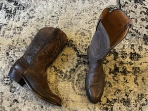 Lucchese 1883 Clint Antik Erdnuss Spröde Herren Größe 11,5 2E Cowboystiefel - Bild 1 von 17