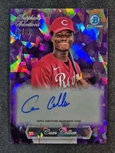 Cam Collier Auto Purple #/10 2023 Bowman Chrome Sapphire Selections Reds RC - Bild 1 von 2