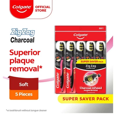 Colgate ZigZag угольная зубная щетка мягкая 5s [Valuepack] - - Изображение 1 из 4