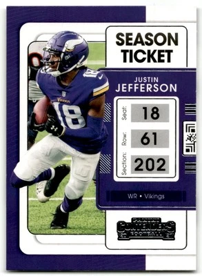 2021 Panini Contenders #63 Justin Jefferson Minnesota Vikings - Image 1 of 2