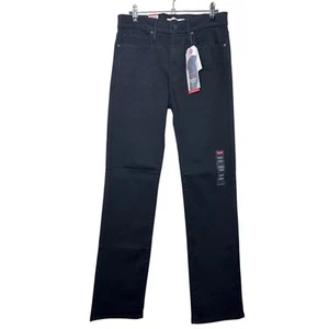 Levi’s Slimming Straight Leg Denim Black Jeans Stretch 284010006 Size 30x32 NWT - Picture 1 of 10