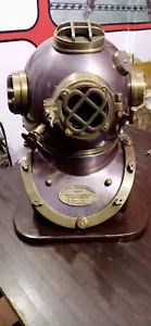 U.S Navy Divers Diving Helmet New Style Solid Brass Full Size Gift - Picture 1 of 5
