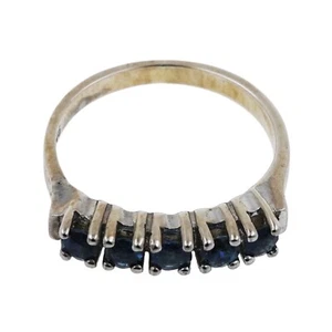 Memory Saphir Ring 585 Gold 14 Kt Weißgold Wert 540,- - Bild 1 von 6