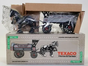 New 1991 Ertl Limited Edition Texaco Horse & Tanker Coin Bank Die Cast Metal  - Picture 1 of 6