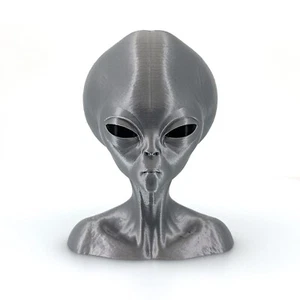 Roswell Grey Alien Bust from Zeta Reticuli - 3D Printed Sci-Fi Extraterrestrial - Picture 1 of 24