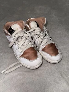 Nike Air Jordan 1 Schuhe Rose Gold Basketball Turnschuhe 640737-190 Größe 1,5Y - Bild 1 von 8