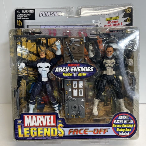 Toybiz Marvel Legends Face-Off PUNISHER vs JIGSAW VARIANT White Suit  6" Figure Cover
