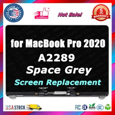 Grey for MacBook Pro A1989 A2159 A2289 13" LCD Screen Assembly EMC 3358 3301 - Image 1 of 4